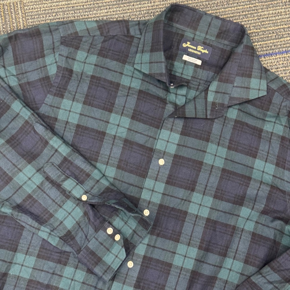 Jameson‎ Douglas Lexington Men's Plaid Button Down Shirt X Large Fitted